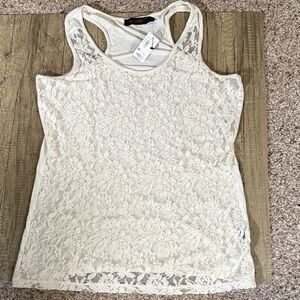 NWT- The Limited White Lace Tank Top